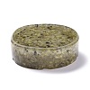 Resin with Natural Rutilated Quartz Chip Stones Ashtray DJEW-F015-05G-3