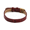 Leather Textured Watch Bands AJEW-K232-01G-01-2