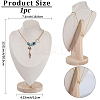Bust Shaped Beech Covered with Velvet Necklace Display Stands NDIS-WH20010-02C-2
