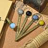Round Tibetan Style Retro Alloy Bookmark Rulers AJEW-JK00264-2