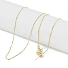 Brass Box Chain Adjustable Slider Necklaces for Women NJEW-U008-05G-1