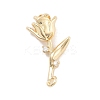 Brass Pave Clear Cubic Zirconia Pendants LS-KK-Z061-12G-1
