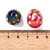 UV Plating Opaque Acrylic Beads OACR-H054-02-3