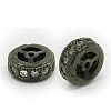 Brass Cubic Zirconia Beads ZIRC-F001-111-2