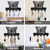 Wood & Iron Wall Mounted Hangers HJEW-WH0055-146-6