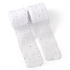 2Rolls Polyester Hot-fix Rhinestone Raw Edges Ribbon OCOR-TA0003-95H-3