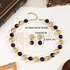 Alloy & Acrylic Round Necklaces & Stud Earring Sets for Women FS-WG1D203-01-5