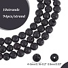 Natural Lava Rock Gemstone Round Bead Strands G-R285-4mm-06-2