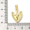 Rack Plating Brass Micro Pave Cubic Zirconia Pendants KK-Z086-68G-01-3