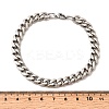 304 Stainless Steel Cuban Chain Bracelets for Men BJEW-B140-06D-5