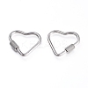 Non-Tarnish 304 Stainless Steel Screw Carabiner Lock Charms STAS-K192-02P-1