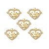 Brass Micro Pave Clear Cubic Zirconia Connector Charms KK-E068-VB045-3