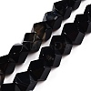 Dyed & Heated Natural Black Agate Beads Strands G-T138-39-4
