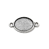 Antique Silver Tibetan Style Alloy Flat Oval Cabochon Connector Settings LS-TIBE-M022-06AS-1