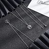 Classic Plain 304 Stainless Steel Mens Womens Cable Chain for Necklace Making STAS-UN0012-66-3