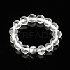 4MM Round Natural Quartz Crystal Beaded Stretch Rings VM0712-15-1