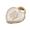 (Defective Closeout Sale: Enamel Yellowing) Golden Alloy Enamel Charms ENAM-XCP0001-47A-3
