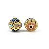 Brass Enamel Beads KK-L236-01D-G-2