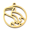 304 Stainless Steel Pendants STAS-Z043-01K-1