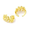 Leaf Brass Cuff Earrings for Women EJEW-I305-57G-2
