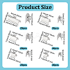 120Pcs 6 Styles 304 Stainless Steel Ribbon Crimp Ends STAS-UN0063-91P-4