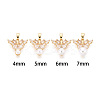 Brass with Cubic Zirconia Cup Pearl Peg Bails Pin Pendants KK-T079-51G-3