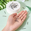 Transparent Glass Beads Connector Charms PALLOY-TA00135-5