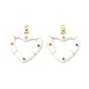 Rack Plating Brass Micro Pave Colorful Cubic Zirconia Pendants KK-D073-07G-02-1