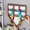 Baseball Theme Wood Wall Mounted Finger Ring Organizer Display Stands AJEW-WH0031-70A-3