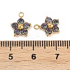 304 Stainless Steel Micro Pave Cubic Zirconia Charms STAS-B088-01G-03-3
