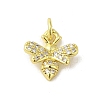 Real 18K Gold Plated Brass Pave Cubic Zirconia Pendants KK-M283-04D-01-1