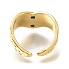 Heart Rack Plating Brass Micro Pave Cubic Zirconia Open Cuff Rings for Women RJEW-M022-26G-3