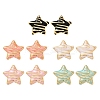 304 Stainless Steel Enamel Star Stud Earrings STAS-D368-04G-2