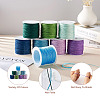 8 Rolls 8 Styles Nylon Braided Cord NWIR-YS0001-03-4