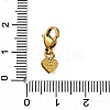 Heart 304 Stainless Steel Pendant Decorations STAS-R159-35G-3