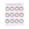 PVD Vacuum Plating 304 Stainless Steel Stud Earrings EJEW-C099-09G-02-1