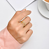 Brass Micro Pave Clear Cubic Zirconia Cuff Open Rings for Women FS-WG32C5D-02-1