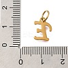 Ion Plating(IP) 304 Stainless Steel Enamel Alphabet Charms STAS-F308-02G-E-3