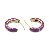 Enamel C-shape Stud Earrings EJEW-N052-05F-3