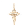 Brass Pave Clear Cubic Zirconia Pendants LS-KK-Q096-07A-G-1
