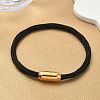 304 Stainless Steel with Polyester Metallic Cord Bracelets for Women BJEW-Z145-01G-26-1