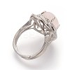 Natural Rose Quartz Jewelry Sets SJEW-P156-01-5