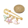 Marine Theme Pendant Alloy Enamel Brooches JEWB-BR00143-05-2