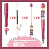 8Pcs 8 Colors Plastic Beadable Pens AJEW-YW0001-33-5