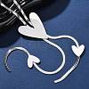 304 Stainless Steel Heart Y Necklaces NJEW-R026-30P-1