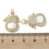 Brass Micro Pave Cubic Zirconia Pendants KK-G485-30B-G-3