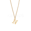 304 Stainless Steel Letter Pendant Necklaces NJEW-LP0001-53N-G-1