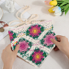 Flower Pattern Acrylic Fibers Knitted Triangle Headscarf AJEW-WH20001-82A-3
