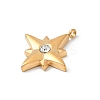 304 Stainless Steel with Rhinestone Pendants LS-STAS-Z120-02B-G-2