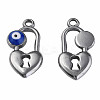 304 Stainless Steel Enamel Pendants STAS-N087-53-03P-1